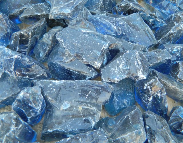 Стеклянные камни BLU COBALTO темно-синее