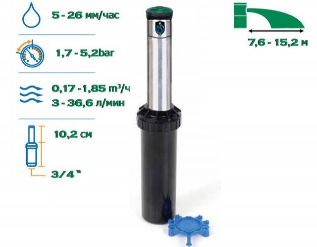 Роторный ороситель RAIN BIRD 5004PL-SAM-PRS-SS