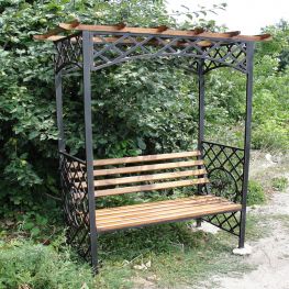 Садовая лавка-пергола кованая MS-LAS-05