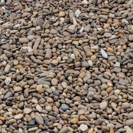 Галька коричневая немытая