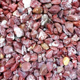 Галька мрамор Royal Rouge красно-белая (Греция)