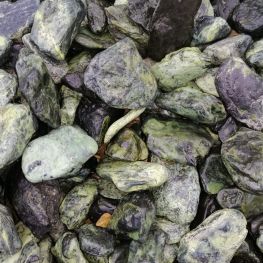 Галька мрамор Royal Verde зеленая (Греция)