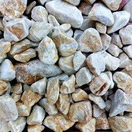 Галька бело-желтая 